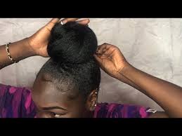 Freetress equal bun & bang twisted bun bang 2 piece synthetic. Quick Easy Bun With Jumbo Braiding Hair 4c Hair Youtube