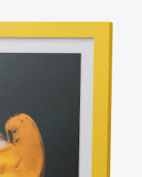 Download Matte Photo Frame Mockup In Stationery Mockups On Yellow Images Object Mockups PSD Mockup Templates