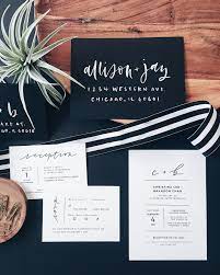 Minimalist Black And White Handlettered Wedding Invitations By Grace Niu Hand Lettered Wedding Invitations Wedding Invitations Diy Modern Wedding Invitations