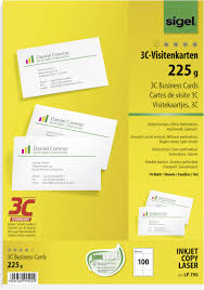 .ai,.psd,.eps format a business card can make a lasting impression. Sigel Lp795 Printable Business Cards Smooth Edge 85 X 55 Mm Bright White 100 Pc S Paper Size A4 Conrad Com
