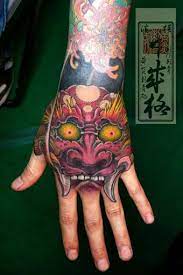 Friend and regular guest on tattoo shop talk tattoo artist uldis performing tattoo on fellow tattoo artist doing japanese style tattoo on his hand.take a loo. Pin By Icarus On Tattoo Art Japanese Hand Tattoos Japanese Tattoo Hand Tattoos