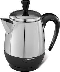The speedy percolator produces about one cup per minute of delicious coffee. Amazon Com Farberware 2 4 Cup Percolator Stainless Steel Fcp240 Electric Coffee Percolators Home Kitchen