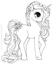 Here is the coloring page of our favorite princess barbie! Unicorn Coloring Pages Cute