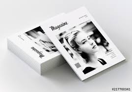 Free cover & open magazine mockup psd. Stacked Magazines Mockup Buy This Stock Template And Explore Similar Templates At Adobe Stock Adobe Stock