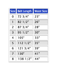 karate belt sizes