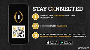 App state college football comebacks comic books graphics comics movie posters graphic design film poster. College Football Playoff On Twitter Don T Miss Your Chance To Win Download The Cfbplayoff App Now To Your Mobile Device And Register For All Access To Enter For Two Of Tickets To