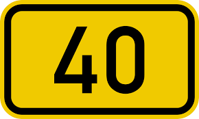 40 or forty commonly refers to: Datei Bundesstrasse 40 Number Svg Wikipedia