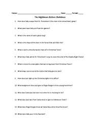 Read on for some hilarious trivia questions that will make your brain and your funny bone work overtime. The Nightmare Before Christmas Worksheets Teaching Resources Tpt