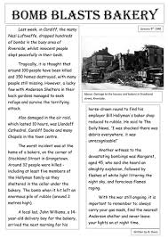 Could they think of ways to improve it? The Blitz Newspaper Report Example Teaching Resources