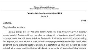 Maybe you would like to learn more about one of these? Bacalaureat 2018 Modele De Subiecte Pentru Proba OralÄƒ La Limba RomanÄƒ