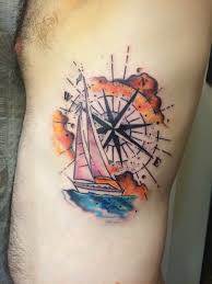 Check spelling or type a new query. Watercolor Compass And Sailboat Chip Harbin Safehouse Tattoo In Nashville Tn Imgur