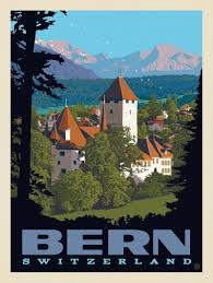 Anderson Design Group World Travel Switzerland Bern Travel Postcard Vintage Travel Posters Travel Posters