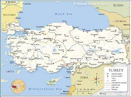 Les distributeurs automatiques de billets de banque sont largement disponibles. Carte De La Turquie Relief Administrative Regions Climat
