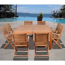 1stdibs.com has been visited by 100k+ users in the past month 9 Piece Teak Ceasar Outdoor Square Dining Set X6167 Lamps Plus