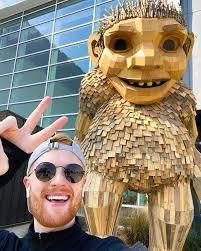 Public Programs Producer Gillian Cobb rocking our exclusive Run Like A  Viking tee, featuring our take