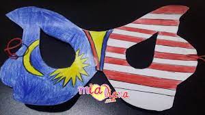 Caranya sama dengan cara membuat bentuk dasar topeng seperti gambar no.1 dan 2 hanya saja ukurannya lebih kecil. Topeng Muka Merdeka Mia Liana