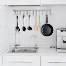 Mount buy online & pick up in stores all delivery options same day delivery include out of stock banana racks china storage cookware storage cutting board racks dish drying racks food storage racks glassware storage kitchen. Kitchen Rail Rack Wall Mounted Utensil Hanging 22 Inch 12 Sliding Hooks 304 Stainless Steel Towel Rack Tools Hanger Buy At The Price Of 32 50 In Aliexpress Com Imall Com