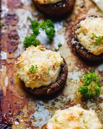 Sherry wine 1 egg bread crumbs 1 lb. Low Carb Crab Stuffed Mushrooms Recipe Cooking Lsl