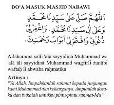 Contoh Soal Dan Materi Pelajaran 5 Doa Masuk Masjid Sesuai Sunnah