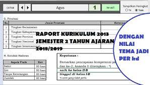 Maybe you would like to learn more about one of these? Raport Kurikulum 2013 Kelas 1 S D 6 Sd Semester 2 Tahun 2019 Ngintip Sekolah