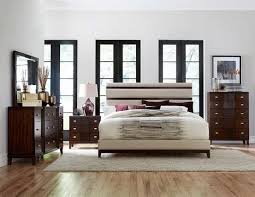 Dark Walnut Wood Fabric 4 Pc Bedroom Set Upholstered Bedroom Set Wood Bedroom Sets Upholstered Bedroom