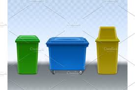 Garbage Containers Street And In In 2020 Garbage Containers Dustbin Container