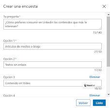 You have to fill out a questionnaire and hand it. Crear Encuesta Linkedin Luces Y Sombras De Las Marcas