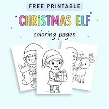 Easy Christmas Elf Coloring Pages - The Artisan Life