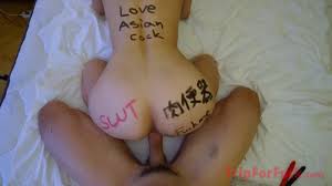 I wrote some dirty words on a Russian girls body.