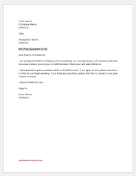 Price Quotation Letter To Buyer Word Excel Templates
