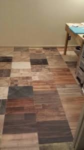 Free Floor From Mix And Match Tile Samples Makes A Great Floor In My Craft Room And Best Of All It Was Free Diy Flooring Flooring Tile Samples