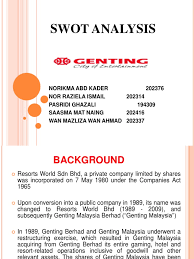 Alpha industries sdn bhd, johor bahru. Sm Swot Edited Genting Tourism Tourism And Leisure