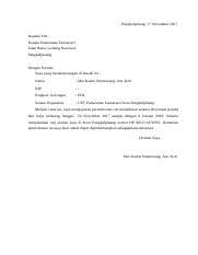 Surat permohonan sendiri dapat bersifat resmi atau pun tidak resmi. Verfe Vg Gh Scc Rawalpindi