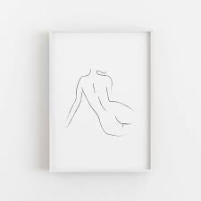 Continuous line drawing of woman body illustration. Female Body Illustration Woman Line Art One Line Print Etsy
