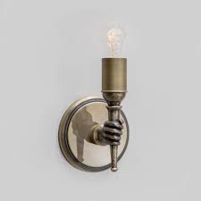 The Urban Electric Company S Hand Sconce Shown In Antique Brass Left Sconce Lighting Lightfixture Urbanelectric Sconces Urban Electric Interior Lighting