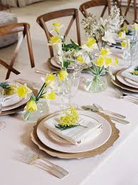Spring Yellow Tablescape In 2020 Mimosa Flower Botanica Sweet Table