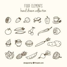 Download Sketches Variety Of Healthy Food For Free Sketches Vector Free Food Sketch