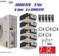 60000 BTU Ceiling Cassette Mini Split Heat Pump AC - 5-Zone, 220V | eBay