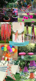 Bunte Hochzeitsdekoration Fete Hippie Fete Ibiza Deco Fete