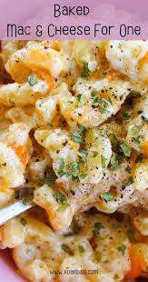 Perfect Baked Mac And Cheese For One Recipe Baked Mac Baked Mac N Cheese Mac And Cheese