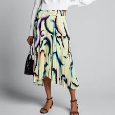 A P C Skirts Alc Sonali Asymmetrical Pleated Midi Skirt Poshmark
