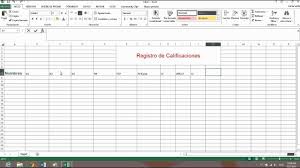 Tengo que ir al registro civil para conseguir mi partida de nacimiento. Como Hacer Registro De Calificaciones En Excel Youtube