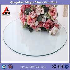 Flat Tempered Round Glass Table Top