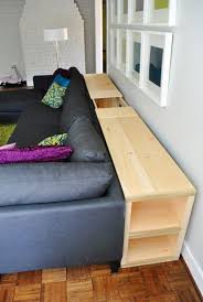 I like how you fit your table behind it way better than i did mine. Looking For A Table Like This To Put Behind Our Couch Diy Sofa Table Home Living Room Diy Sofa