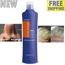 Blue shampoos boost shine and banish brassiness in brown, blonde, and gray hair. Blue Shampoo No Orange Fanola Grey Silver Lightened Decolored Hair Blonde 12 Oz Ebay