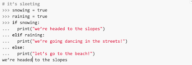 The python elif statement also called as the python else if statement is very useful when we have to check several conditions. Everything You Need To Know About Python Conditions Udacity