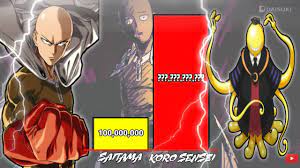 Saitama VS Koro Sensei Power Levels - YouTube