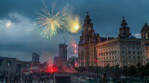 Jubilant liverpool fc fans descended on the streets outside anfield and in the city centre in their thousands to celebrate winning. Man In Court Over Liverpool Party Firework Blaze Bbc News