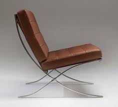 Foldable barcelona chair, modern design with genuine leather. Iconic Interiors Barcelona Chair Options