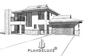 3 Bedroom House Design Double Story House Plans Plandeluxe